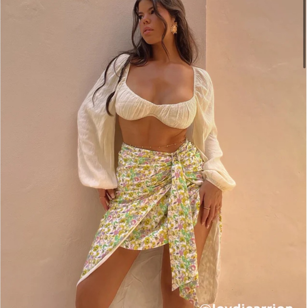 High waist midi skirt